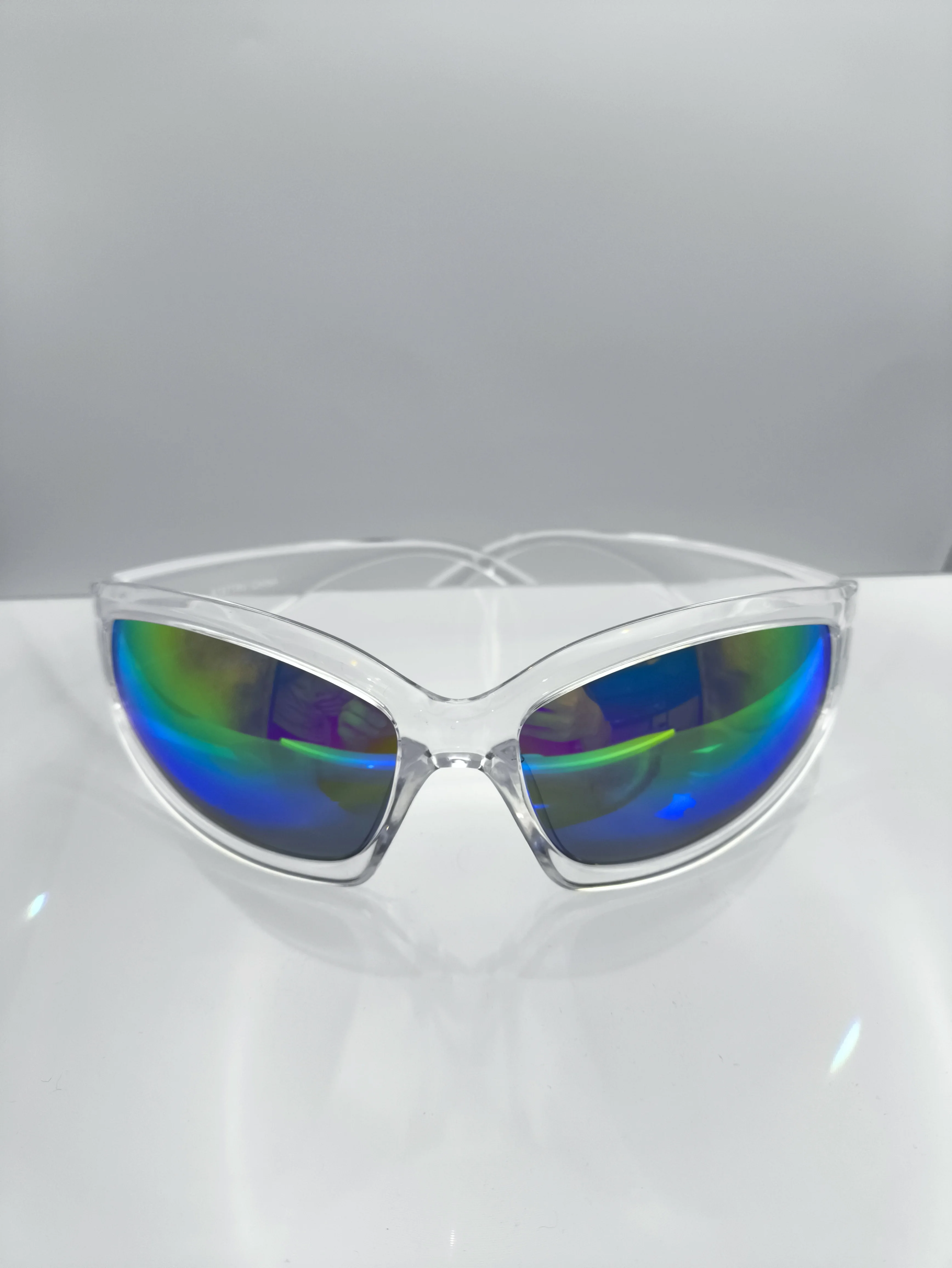 Unisex Fashional Drivers Fitover Glasses High Quality Polarized Acrylic UV400 Lenses Clear White Frames Mirror Optical Attribute