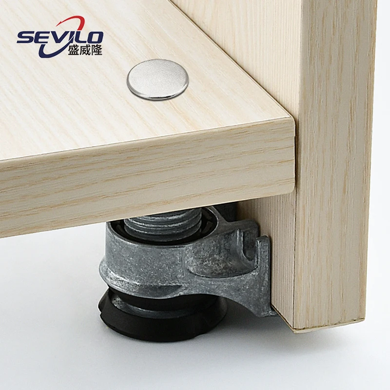 furniture leveler leveling feet Adjustable Height with Round Foot used in Desks Tables Shelving Side Mount Heavy Duty