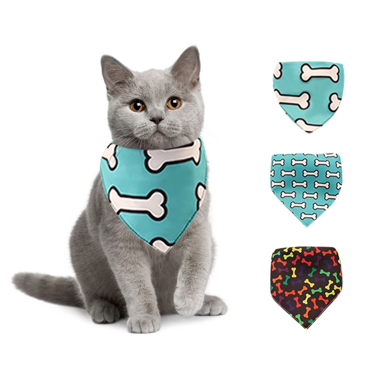 New Pattern Design Quick Release Washable Print Wholesale Custom Triangular Dog Winter Cooling Scarf For Small To Large Pets