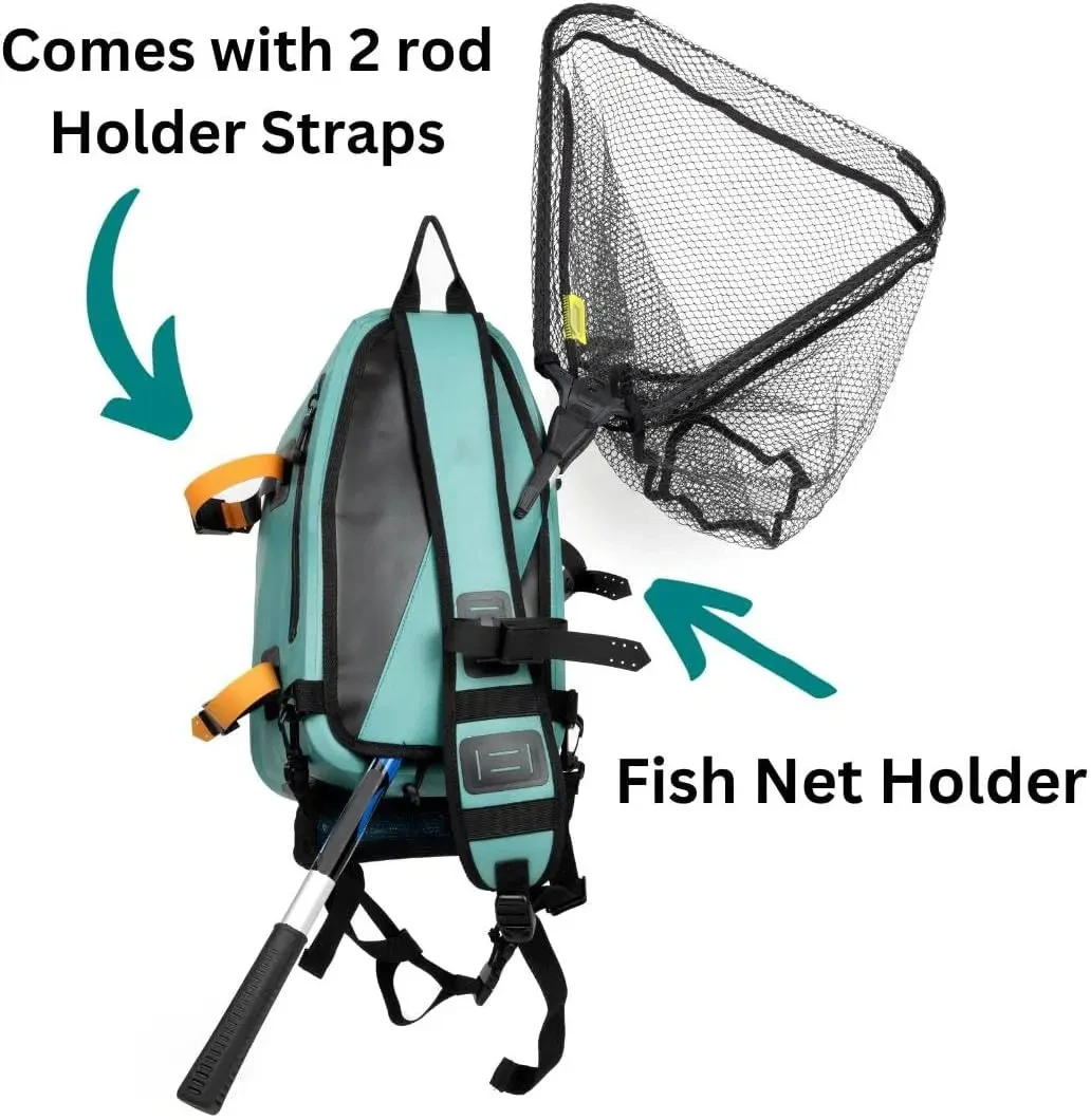 OEM Fishing Sling Pack Outdoor Lightweight Floating Submersible Dry Backpack Waterproof Fly Fishing Sling Pack With Rod Holder