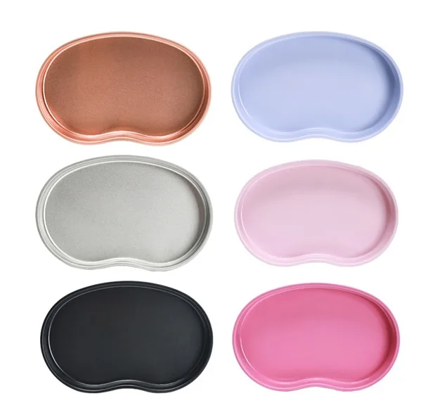 2024 Colorful Metal Nail Art Display Tray Manicure Jewelry Rhinestone Nail Art Tool Storage Tray