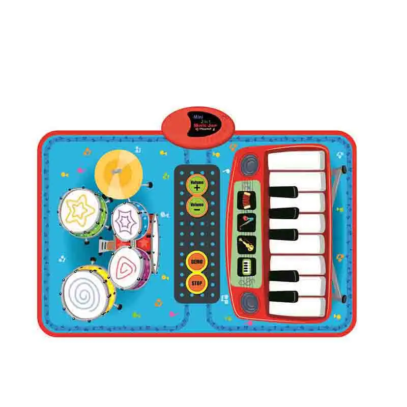 2022 New 2 in 1 electronic piano carpet music For music rhythm play carpet For kids