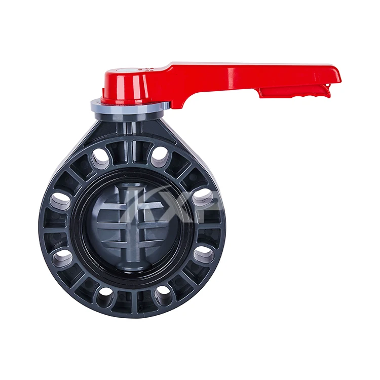 Средний Температура UPVC DIN JIS ANSI стандартный ручной рычаг Тип Химический клапан трубы dn40 до dn200 бабочка клапан