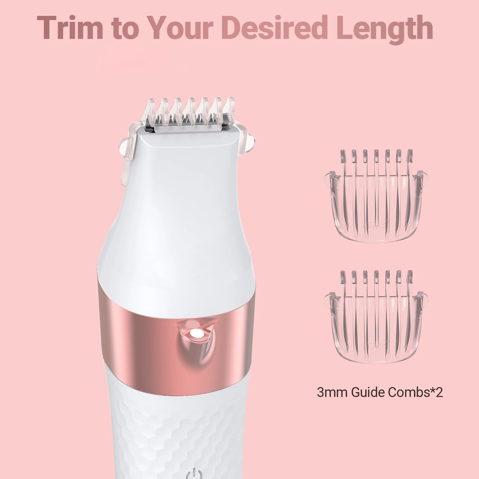 3-in-1 Hypoallergenic Blades Waterproof Wet & Dry Rechargeable Razor Bikini Trimmer Electric Shaver Hair Removal for Women