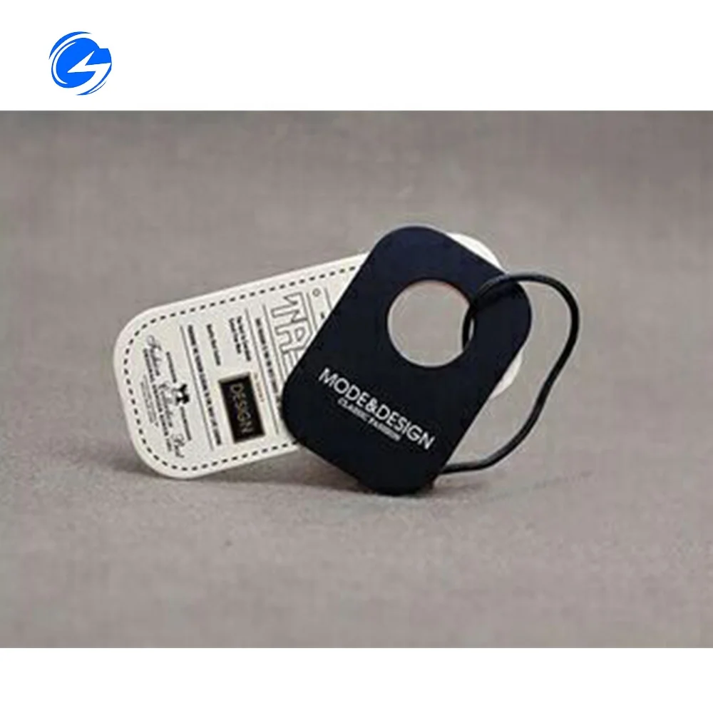 Wholesale paper jeans men engraved luxury elastic cord custom wholesale hang tag paper hang tag clothing paper tag