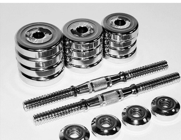 Gym Training Mancuerdas  Cast Iron 40kg Adjustable Chrome Barbell Dumbbell Weight Set