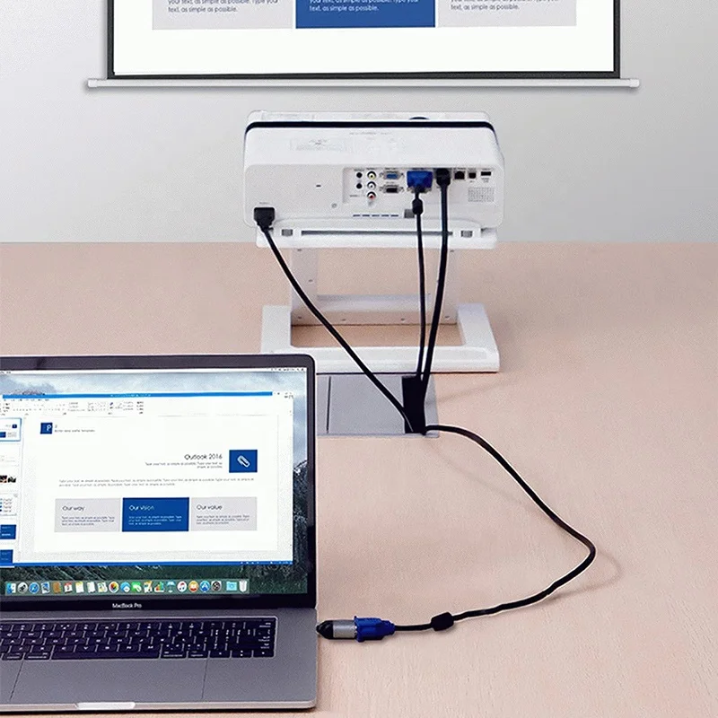 USB C ZU VGA Adapter Adaptor Type C USB C To VGA 60Hz Converter Adapter For Chormebook