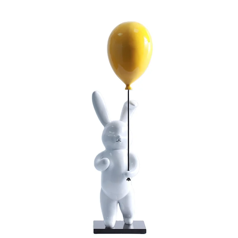 
Home Cartoon Balloon Rabbit Ceramic Lovely Home Decor High Quality Ceramic Craft 