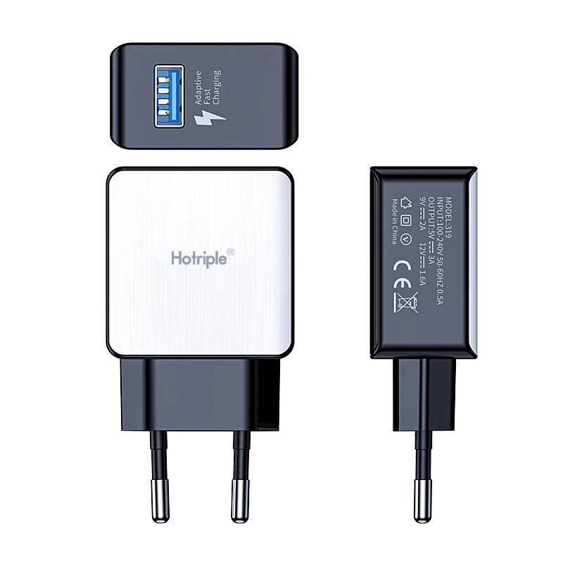 Hotriple быстрое зарядное устройство 18 Вт 3A QC 3 0 дорожный адаптер USB Сетевое для мобильного
