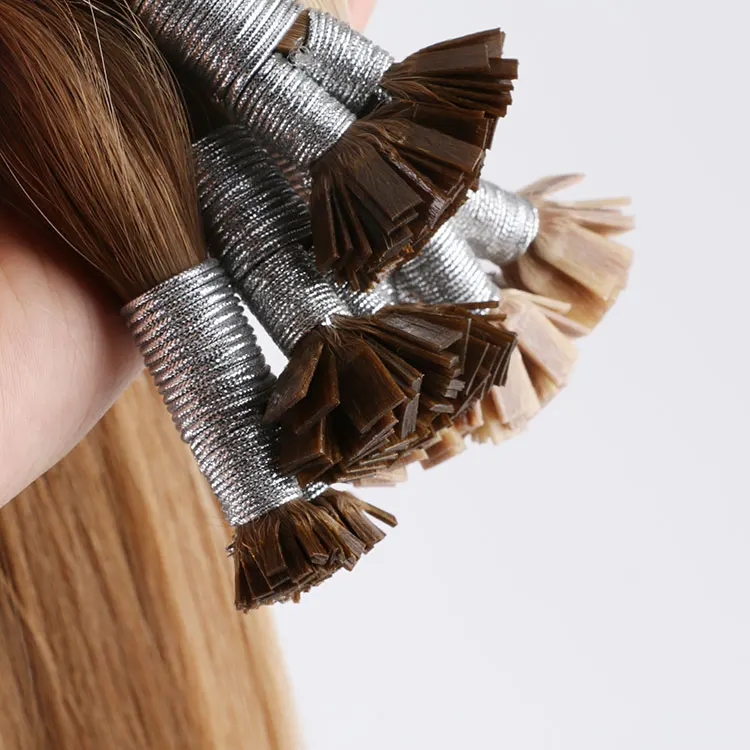 Delux Double Drawn Indian 12A Grade Virgin Keratin Flat Tip Hair Extensions Human Hair