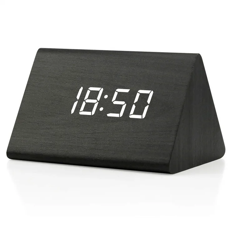 
hot sale led wooden alarm clock for bedroom 
