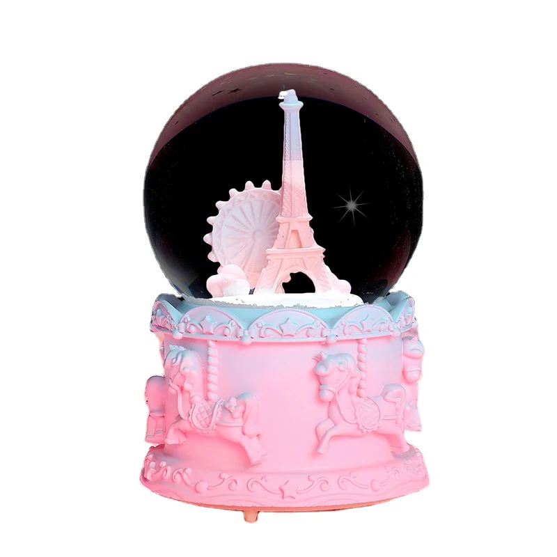 Factory custom sky wheel resin snow globe souvenir gift snow globe