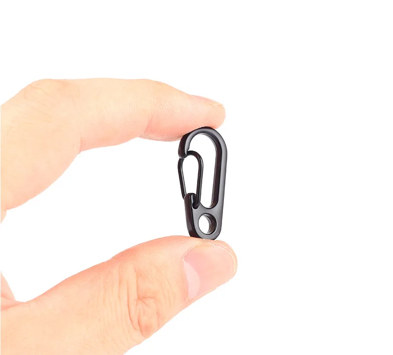 Mini Carabiner Clips Tiny Alloy Spring Snap Hook Keychain Clasps EDC Small Buckle for Backpack Camping