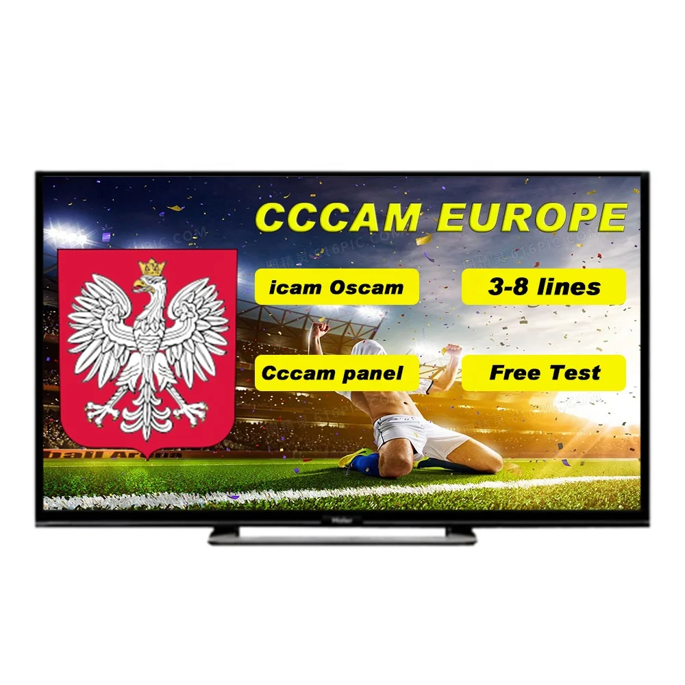 Best 8 lines Cccam Poland Europe Gtmedia Dvb TV Receiver Oscam Germany UK Spain Portugal Slovakia Czech Republic Free Test
