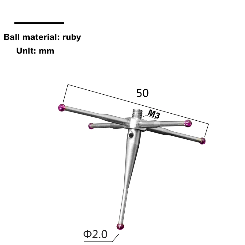 Hot selling center styli A 5000 7629 3626 non standard custom cmm M2 M3 star styli