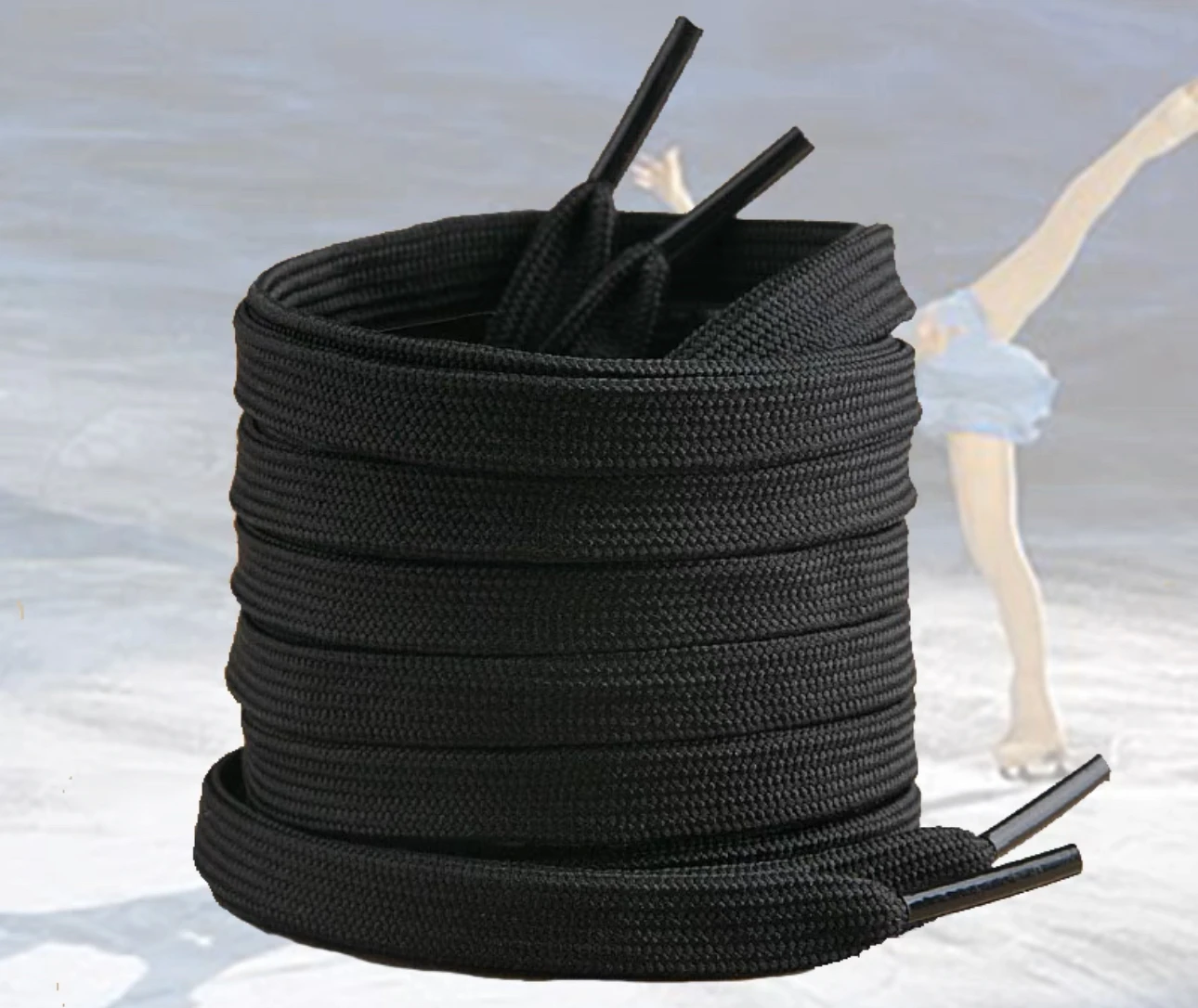 High Quality Custom Polyester Wax/Nowaxed Figure Skating Shoelaces