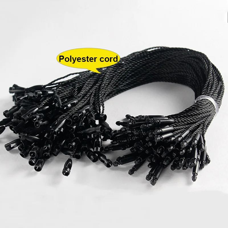 Golden Custom Garment Plastic Gift Tag Sustainable Emboss Logo String Hang Tag Brand Logo Clothing Tag PE OEM Shoes Store Logos