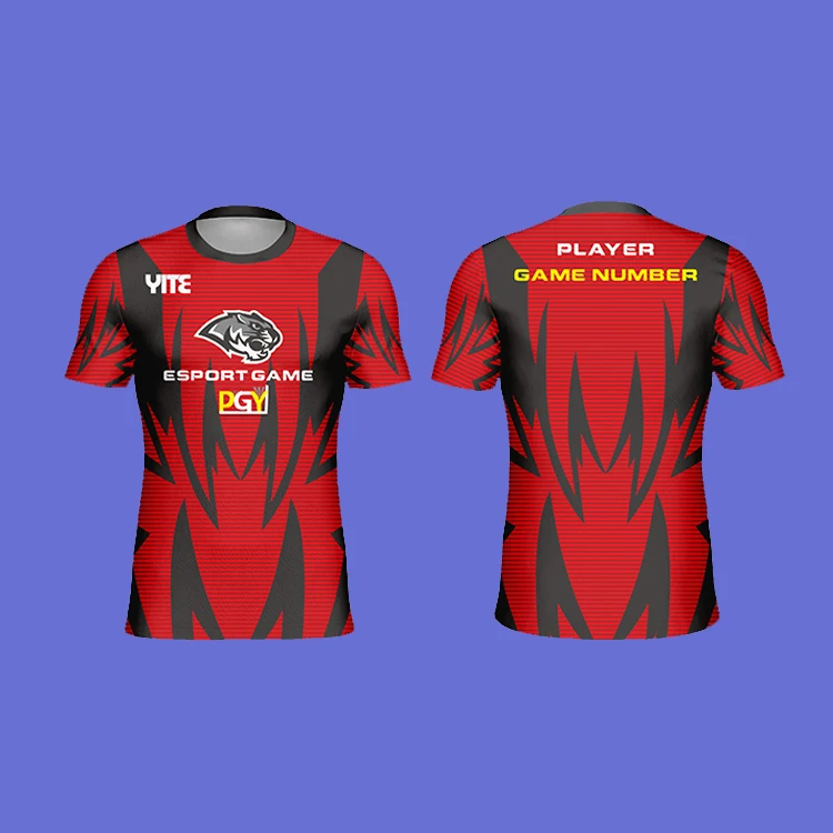 OEM fashion e-sports wear  custom sublimation breathable e-sport gaming jersey