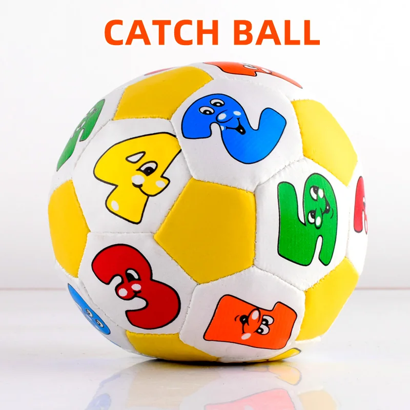 Baby Learning Color Number Rubber Ball Inflatable Soft Plush Stuffed Plush Play Toy Ball with number printing