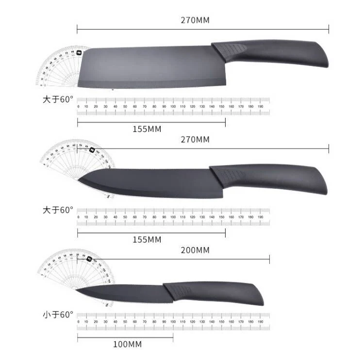 Wholesale Stainless Steel Kitchen Chef Knife Set 3 Pcs Black Kitchen Cheese Knife Sets For Home