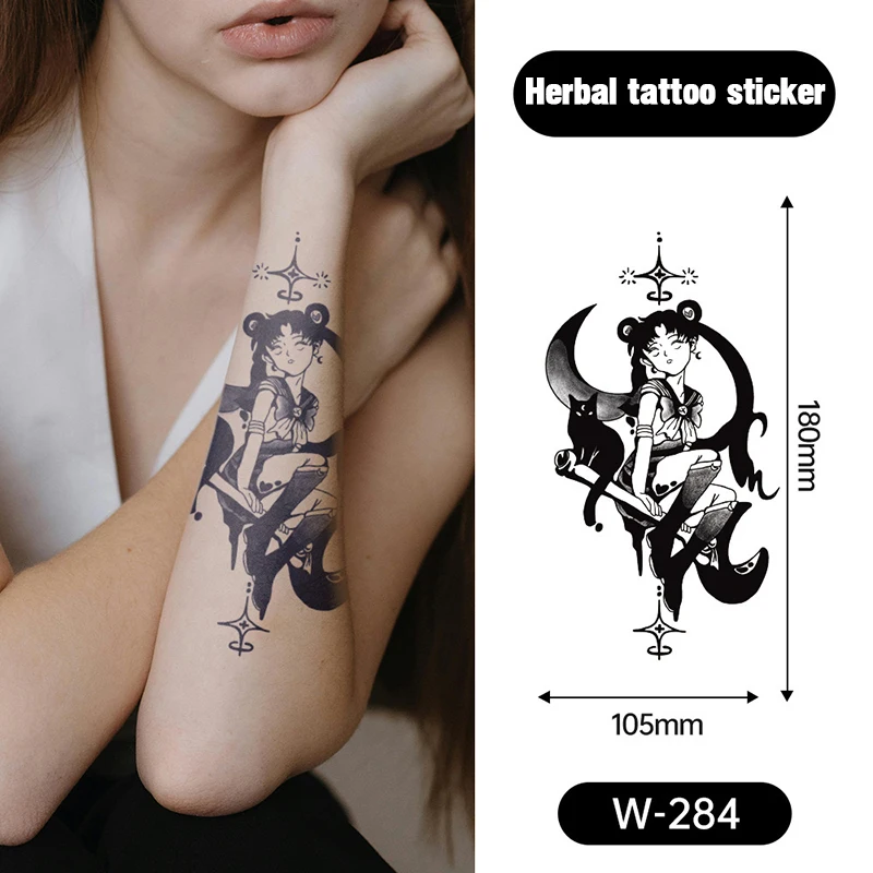 Custom Logo Herbal Ink Juice Semi-Permanent Butterfly Hand Tattoo Sticker Waterproof Body Makeup for Promotions