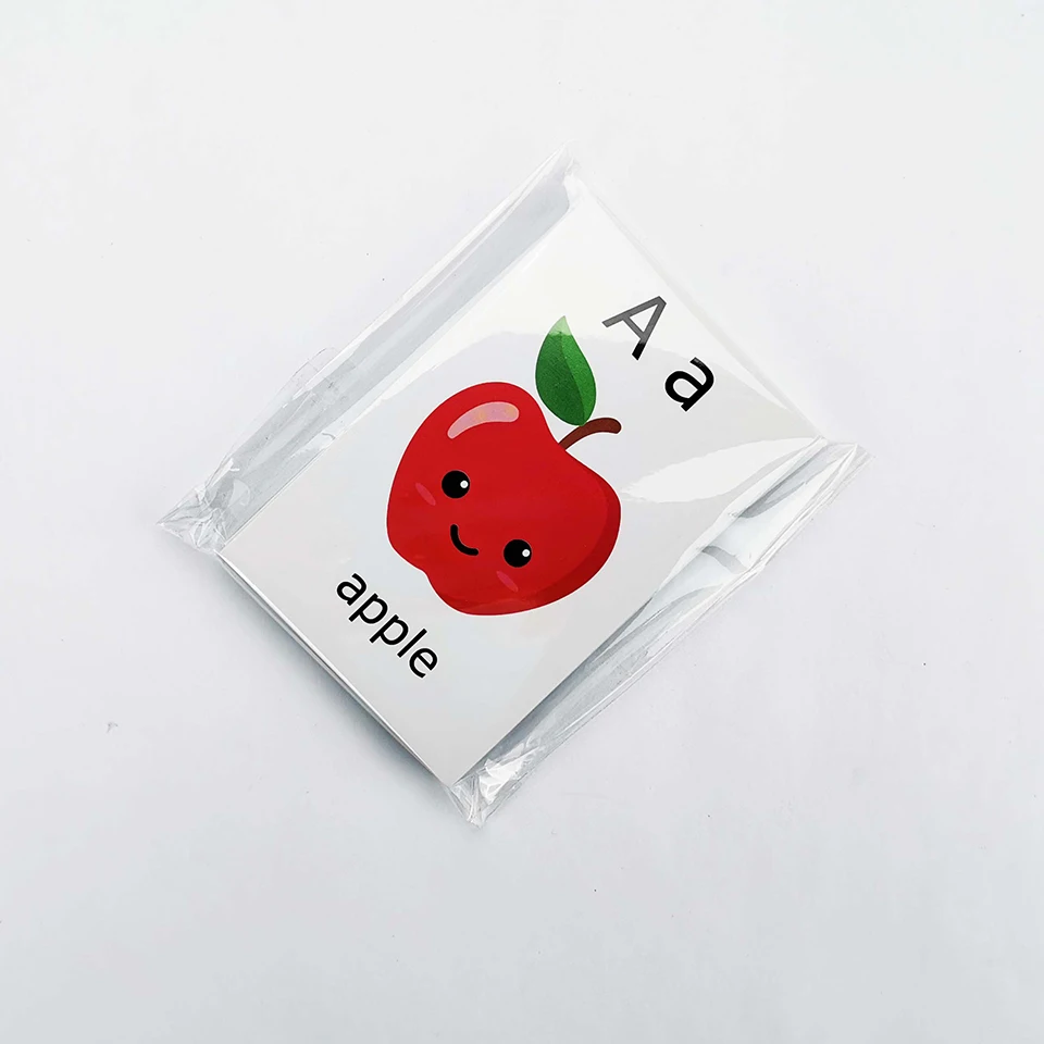 Language Learning Flash Cards Fruits Theme Children Alphabetical Educational Flashcard For Kids