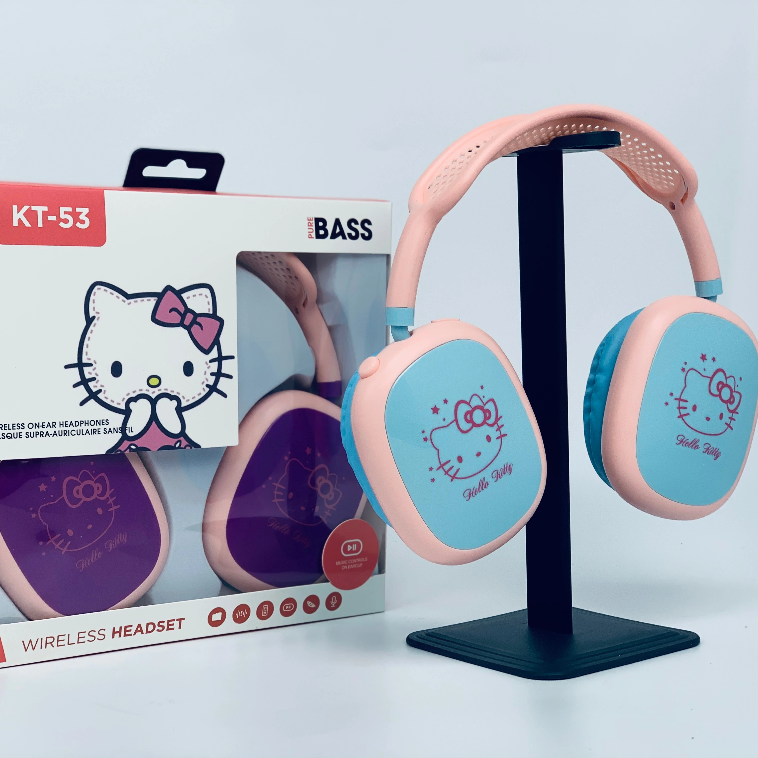 KT-53BT Hello Kitty детский подарок скрещивающиеся цвет прекрасный мультфильм гарнитуры