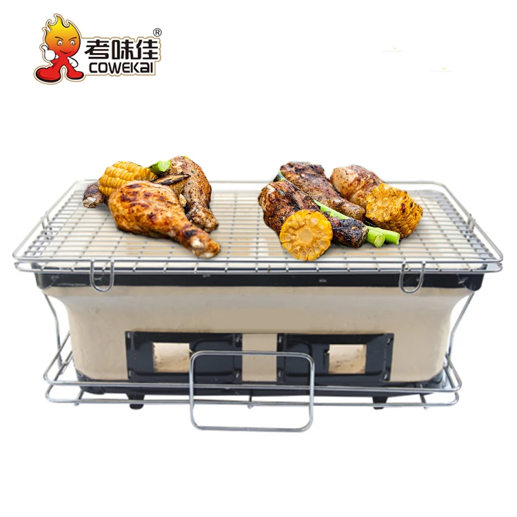 Mini Size Yakitori Hibachi Kebab Pottery Grill Tabletop Grill Charcoal Japanese BBQ Grill