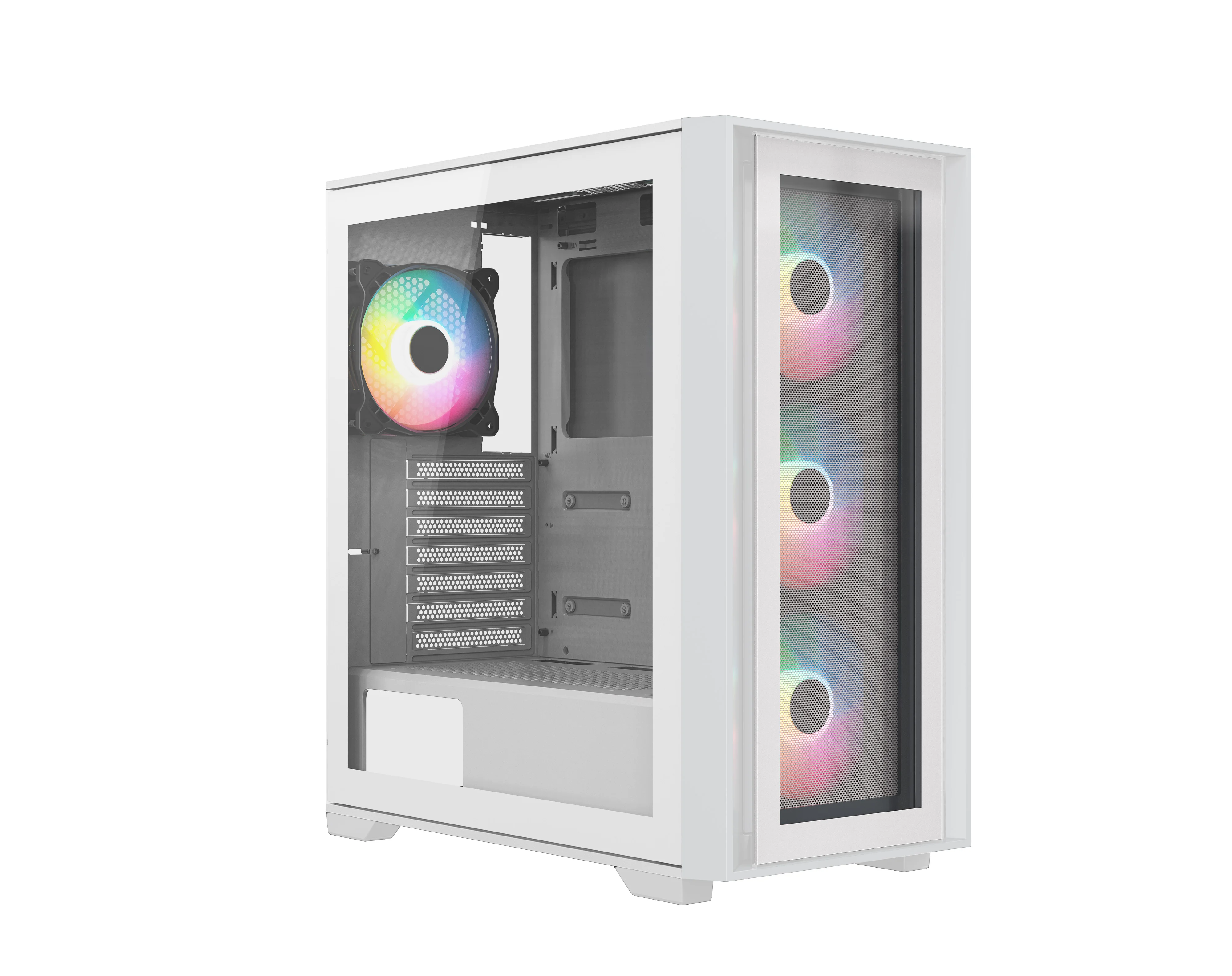 Лидер продаж белый игровой чехол ATX RGB для ПК S-i7SE35V3 с закаленным стеклом передняя панель Mid Tower компьютерные чехлы