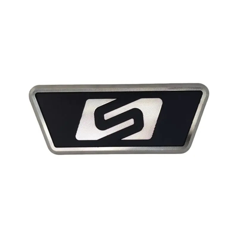 Factory wholesale custom high-quality brand logo embossed anodizing diamond-cutting aluminum metal nameplate