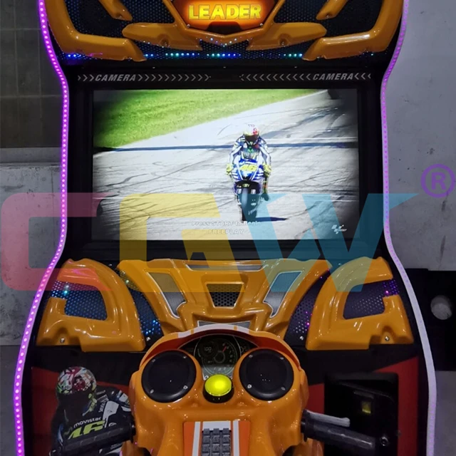 CGW Moto Arcade Game,Racing Moto Game Simulator,Coin Operated Arcade Motorcycle for Kids