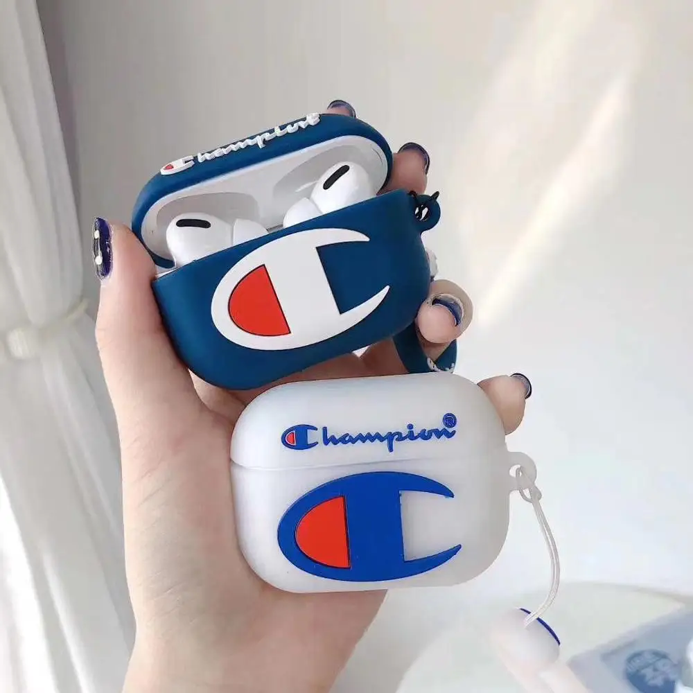  Лидер продаж 2020 чехол для AirPod забавный защитный с 3D рисунком чемпиона Apple Airpods