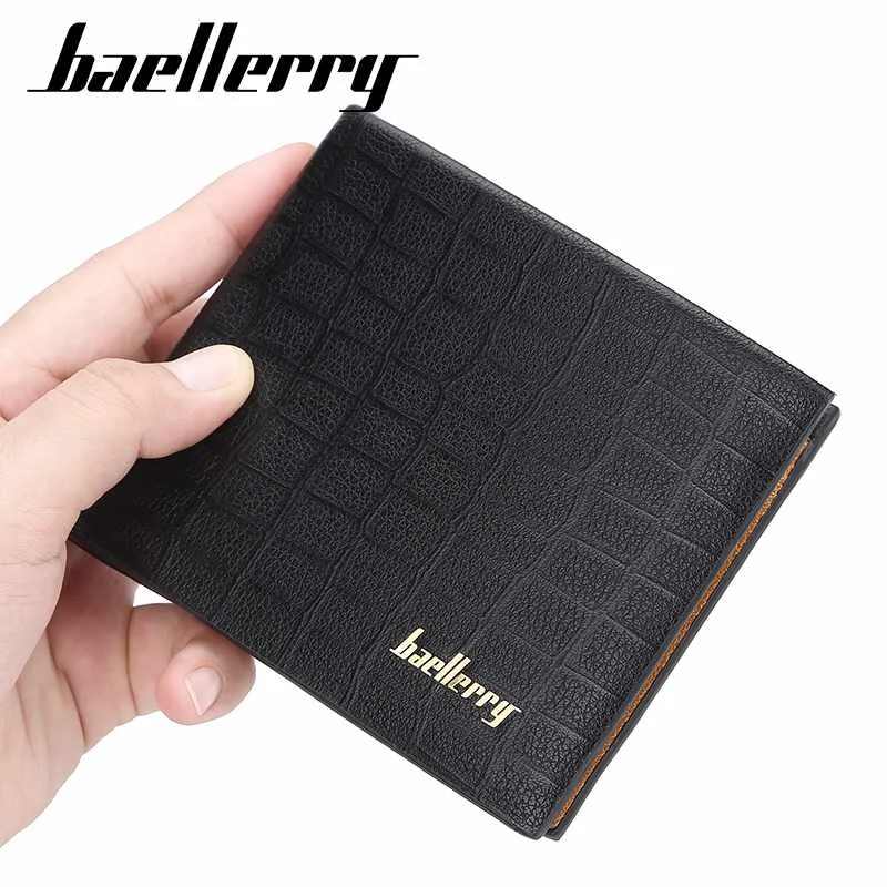  2021 маленький мужской бумажник baellerry из искусственной кожи с зажимом для