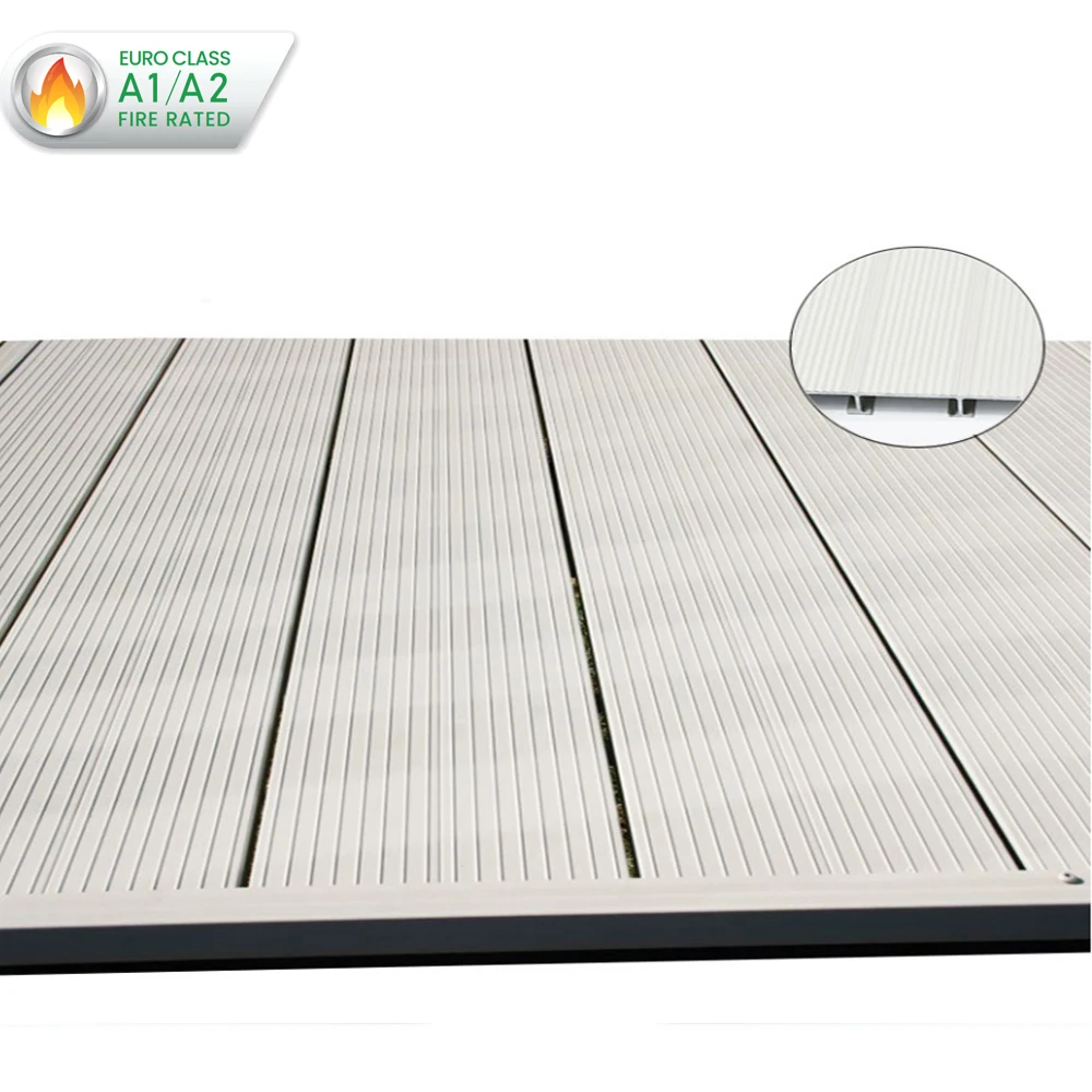 Weather resistance fire proof aluminum composite decking board high grade extruded aluminum floor