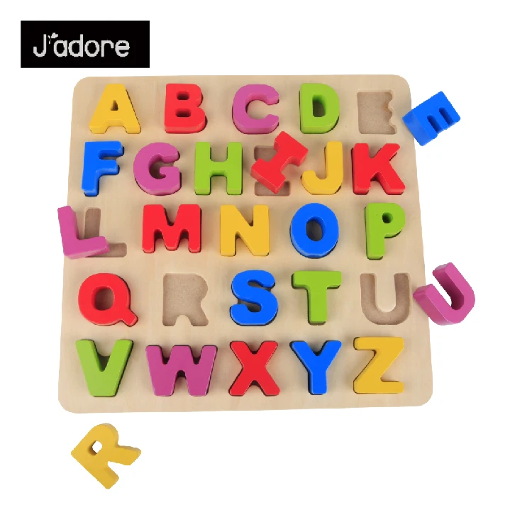 wooden hand board alphabet shape match toys letter puzzles board games Kids arabic alphabet Wooden alphabet puzzle