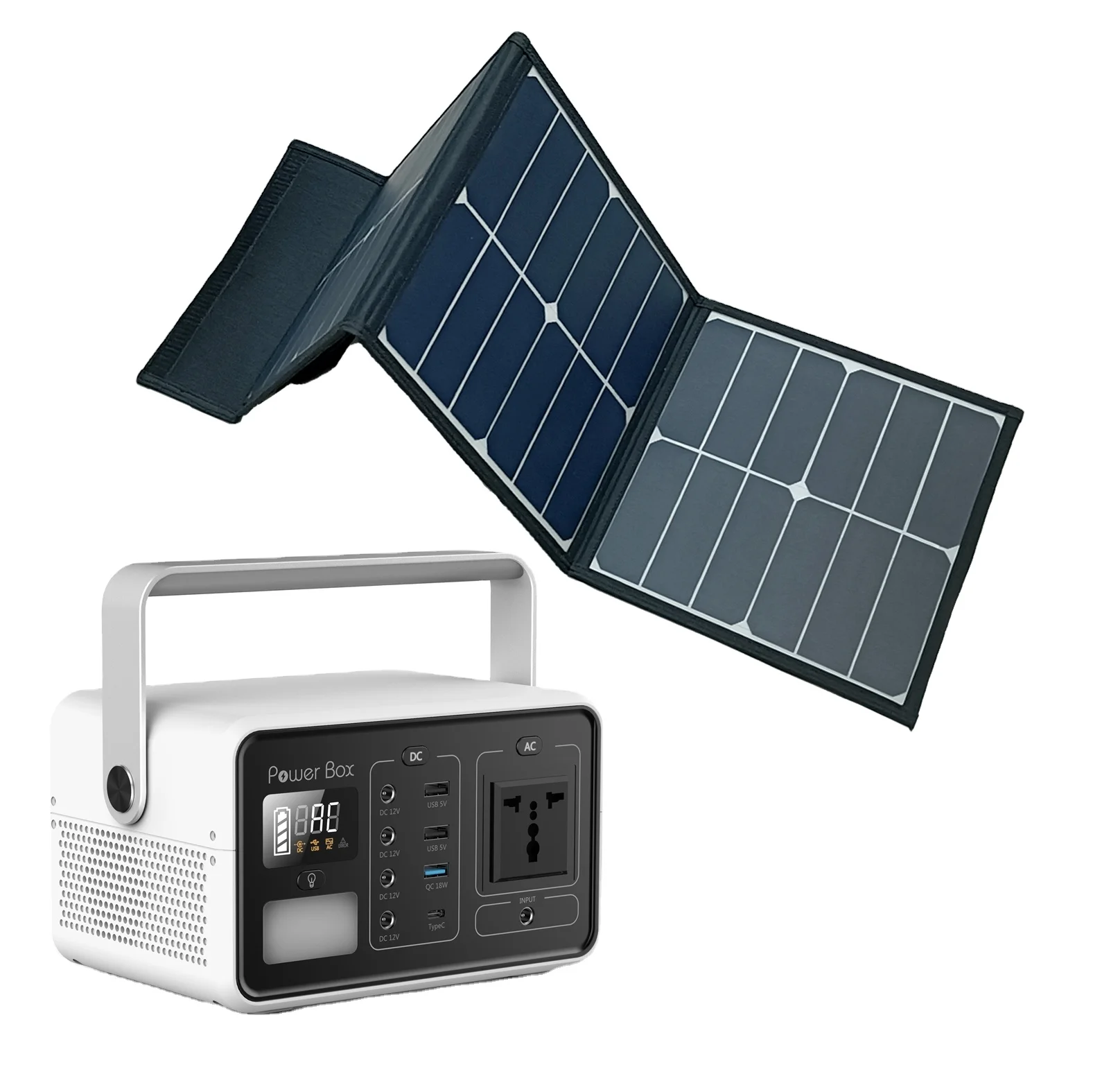 200W Portable Power Station  with 60W Folding Solar Panel Foldable Solar Panel Kit or Camping Solar Charging generator System