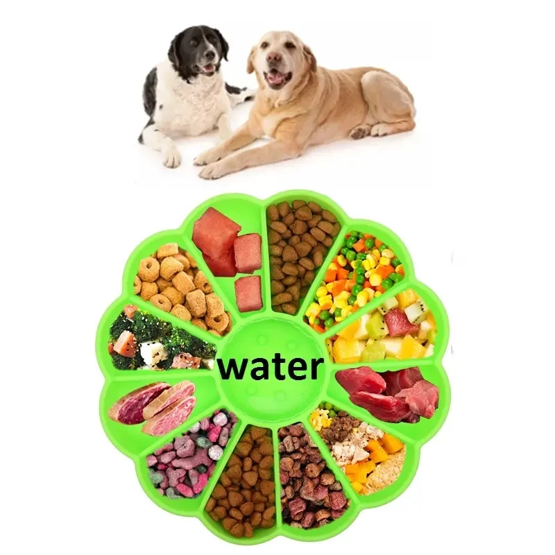 Qidian Anti-slip Pet Dog Slow Feeder Eco-friendly Silicone Dog Feeder Slow Eating Pet Bowl For Water Food