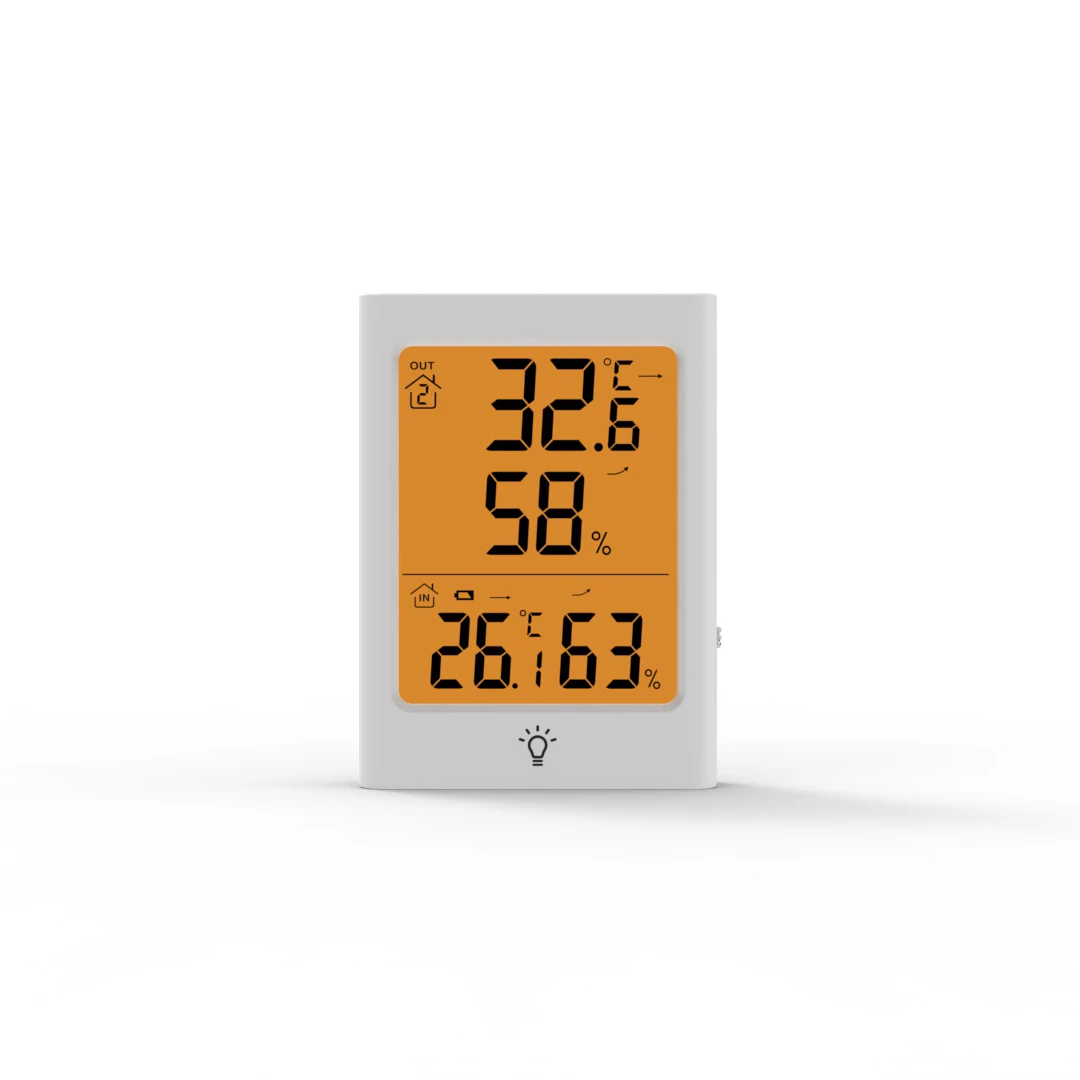 Digital Wireless Hygrometer Indoor Outdoor Thermometer Humidity Monitor with Temperature Gauge Meter