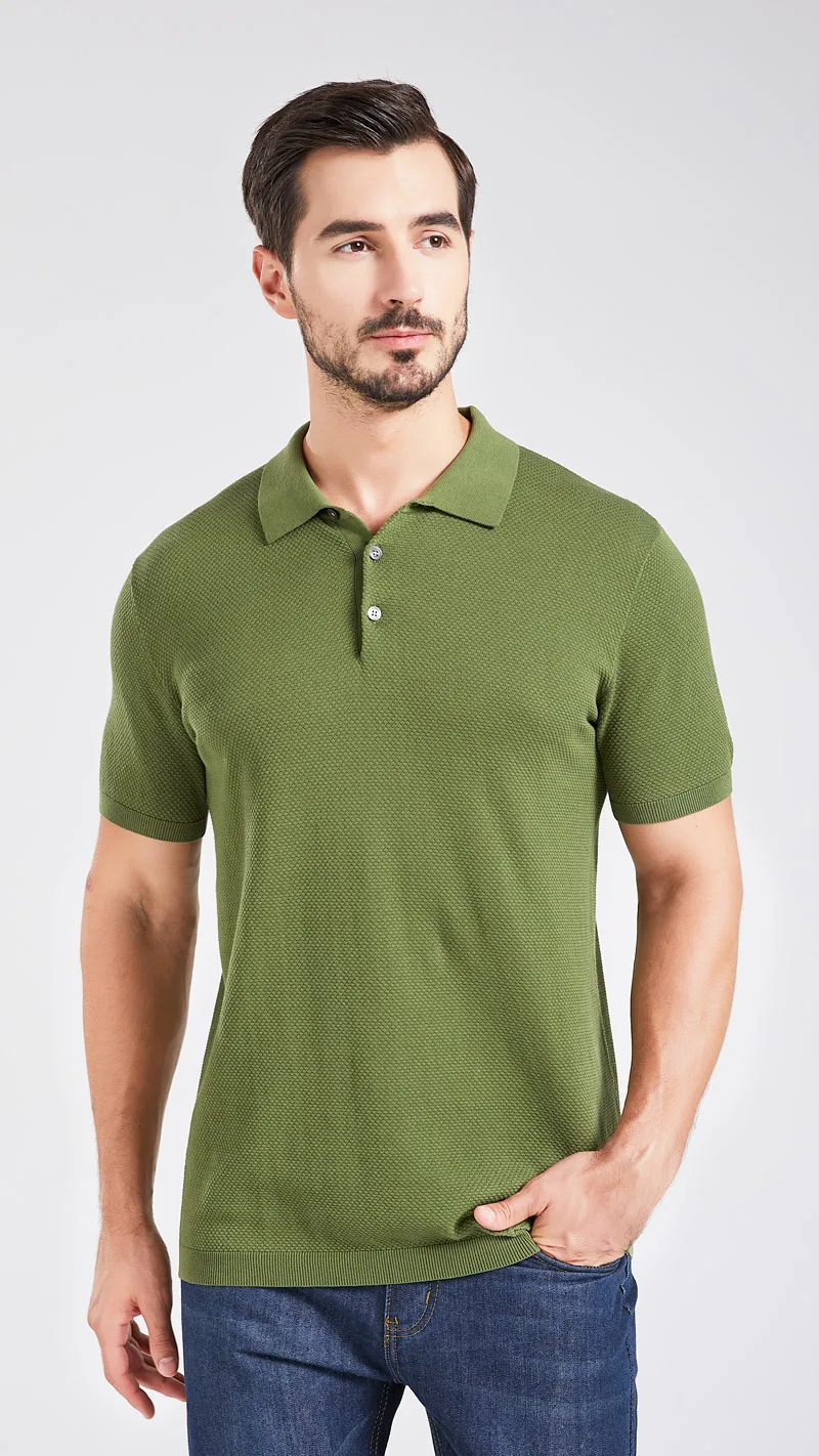 [Free Sample] Custom Men Solid Color Embroidered Logo Polo Shirts 100% Cotton Plain Golf Knit Polo Blank T Shirt