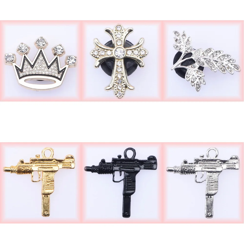 2022 round Custom Designer metal bling colorful metal letter designer charms for shoe accessory