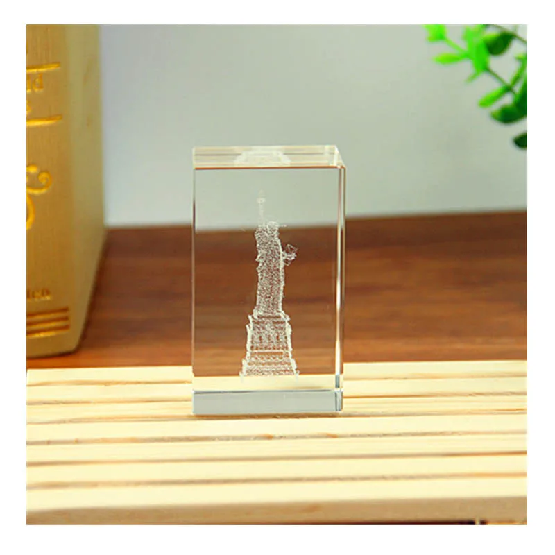 Laser photo avatar decoration ornaments 3d crystal engraving gift Polish the block