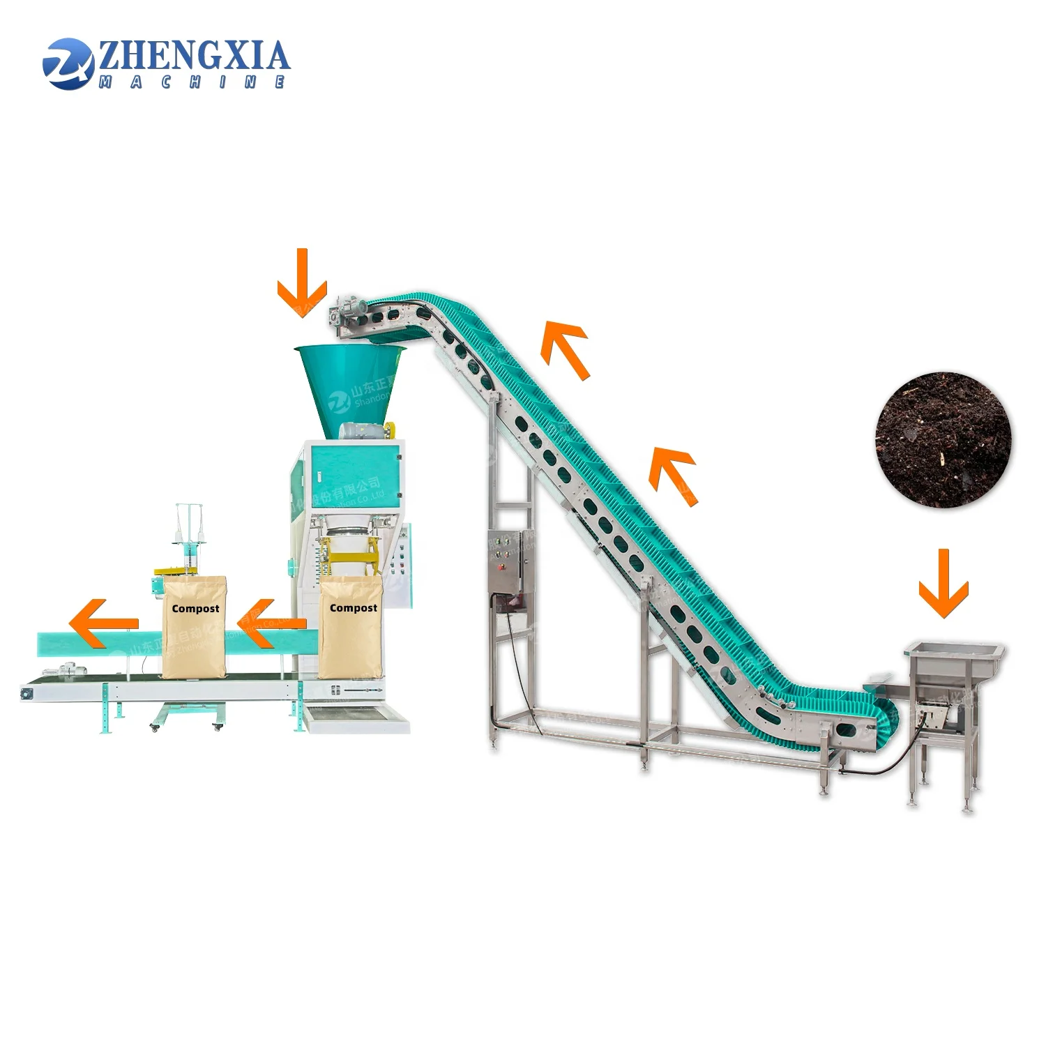 5kg 25kg 50kg  Coal Pillar Briquettes River Sand Packaging Machine Charcoal Compost Filling Packing Machine