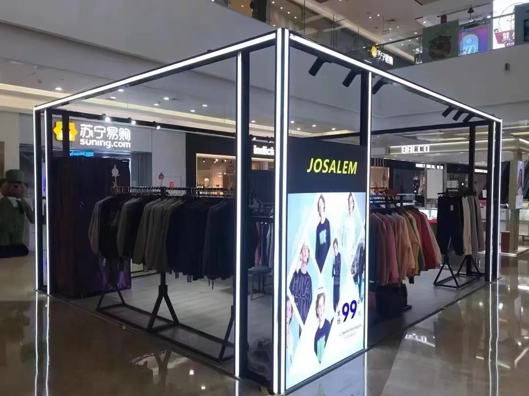 led profile pop up  custom extruded black industrial aluminum profiles Indoor Mall Kiosk