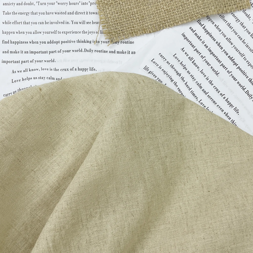 hot sale 55% linen 45% cotton breathable 145gsm solid color sand washing treatment soft linen