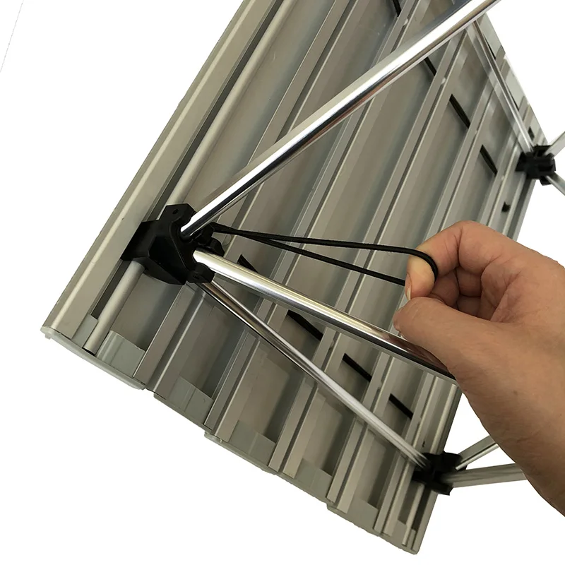 aluminum alloy folding camping table roll up easy carry  take up ultralight lightweight outdoor use BBQ camping  picnic table