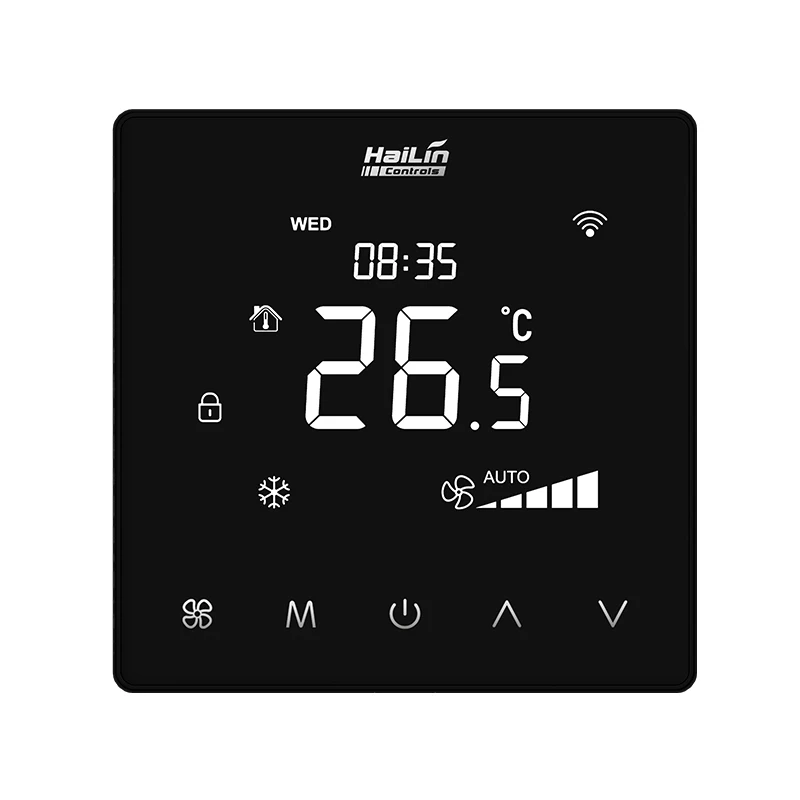 Китай высокий HaiLin HL8036FCV2-L0 FCU термостат-кондиционер-RS485-LCD сенсорный экран
