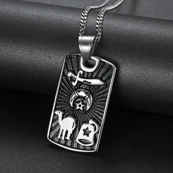 18k gold plated stainless steel shriner pendant mens crescent moon masonic necklace