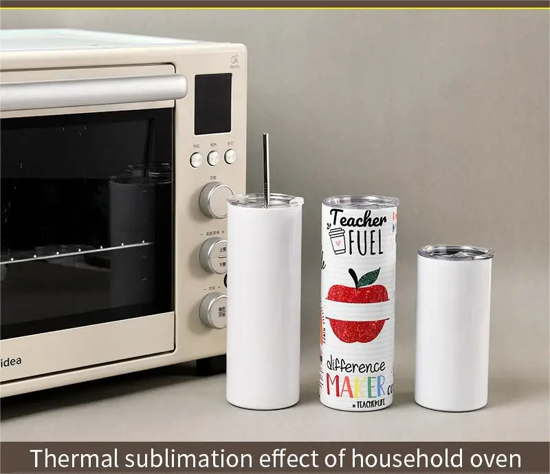 Customized 20oz automotive straight tube suction tube heat sublimation heat transfer printing stainless steel insulated cup