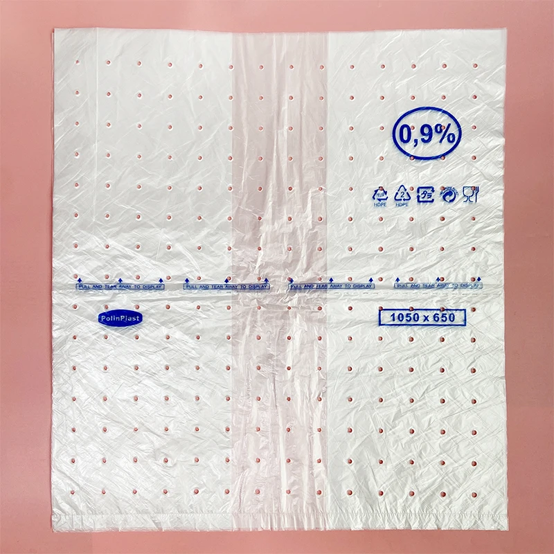 Transparent plastic pe micro perforated bag hdpe fruit lining protection bag with perforation for fruit