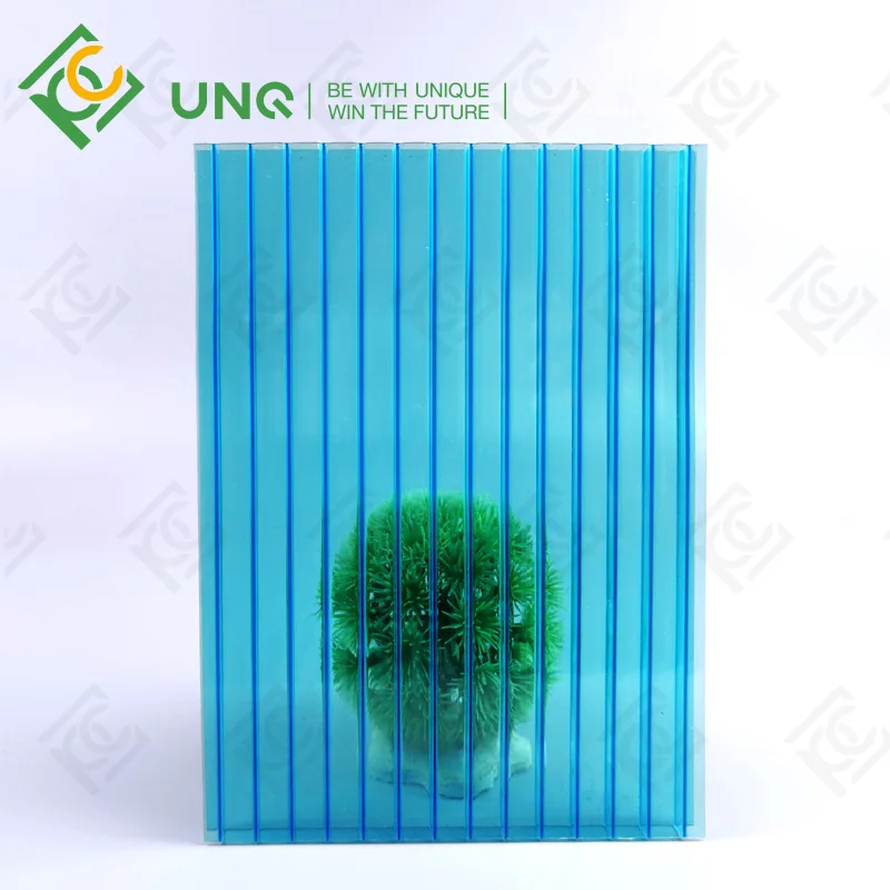PC panels for sun shelter/ greenhouse carport covers/ balcony sheet cheap twin wall polycarbonate sheet